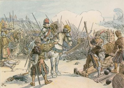 Joachim II prowadzący bitwę w wojnach tureckich w 1542 r. autorstwa Carl Rohling