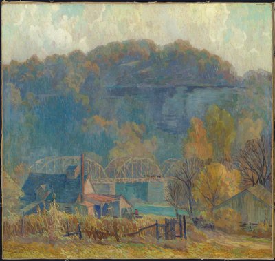 Urwisko o poranku, Ozarks (olej na płótnie) autorstwa Carl Rudolph Krafft