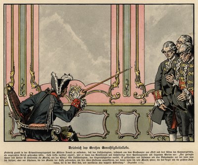 Miłość do sprawiedliwości Fryderyka Wielkiego autorstwa Carl Röchling