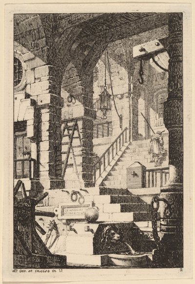 Fantazja antycznego więzienia autorstwa Carl Schütz