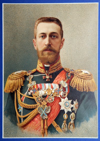 Portret wielkiego księcia Nikołaja Nikołajewicza Rosji (1831-1891). Praca Carla Schultza (1823-1876), kolorowa litografia, ok. 1850 r. Sztuka niemiecka autorstwa Carl Schultz
