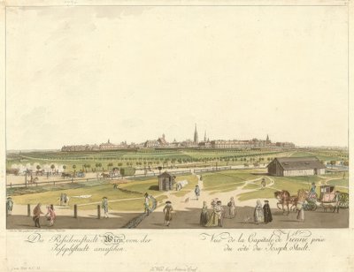 Wiedeń widziany z Josephstadt autorstwa Carl Schütz
