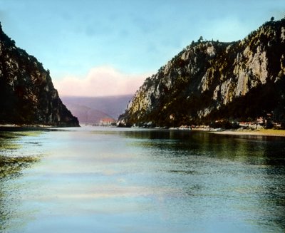 Rumunia, Żelazne Wrota, wąwóz na Dunaju, data zdjęcia: około 1920 r. Archiwum Carla Simona autorstwa Carl Simon