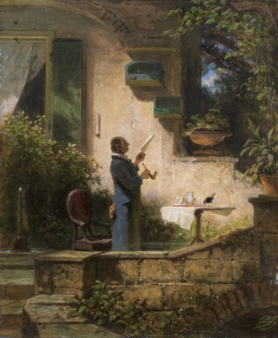 Ważna wiadomość, lata 70. XIX wieku autorstwa Carl Spitzweg