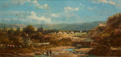 Małe bawarskie miasteczko autorstwa Carl Spitzweg