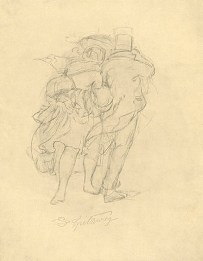 W Burza i deszcz, połowa końca XIX wieku, ok. 1924. autorstwa Carl Spitzweg