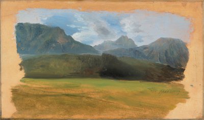 Widok z Ramsau na masyw Dachstein autorstwa Carl Spitzweg