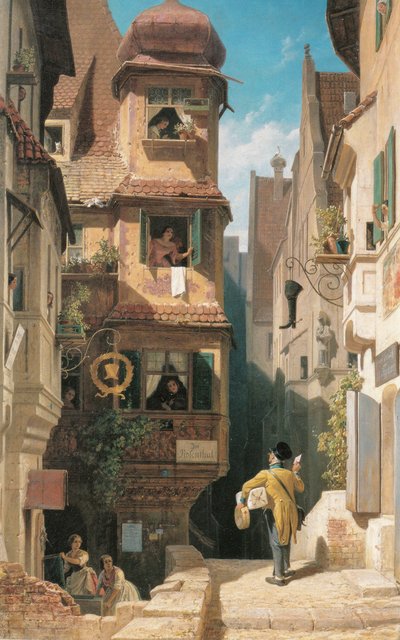 Listonosz w Rosenthal autorstwa Carl Spitzweg