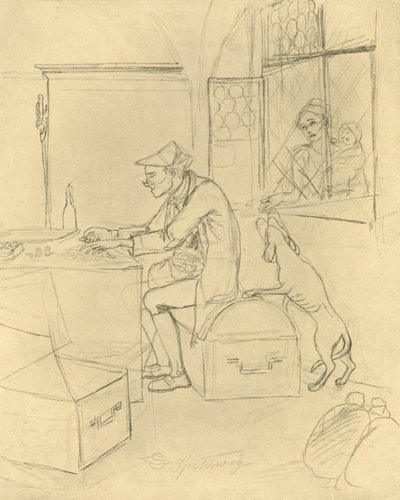Skąpiec, połowa końca XIX w., ok. 1924. autorstwa Carl Spitzweg