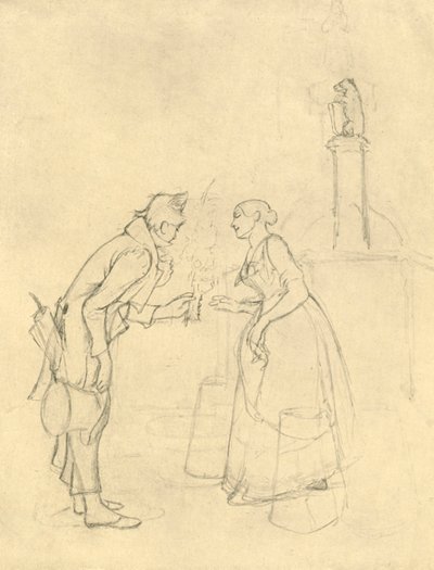 Nieśmiały Zalotnik, połowa końca XIX w., ok. 1924. autorstwa Carl Spitzweg