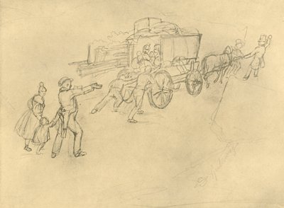 Thespian Actor Travelling, połowa końca XIX wieku, ok. 1924. autorstwa Carl Spitzweg