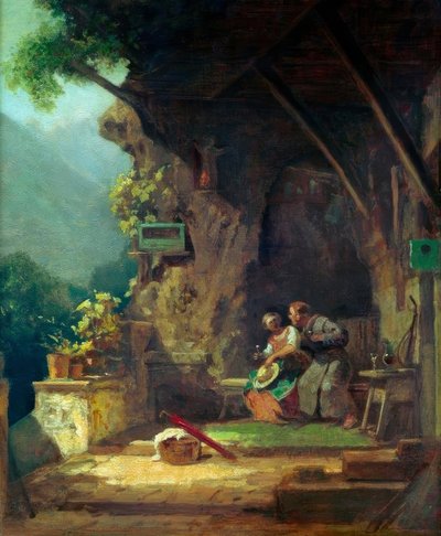 Zakochany pustelnik autorstwa Carl Spitzweg