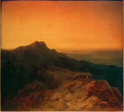 Benediktenwand wieczorem autorstwa Carl Spitzweg