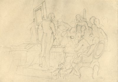 Die Kunstauktion, połowa końca XIX wieku, ok. 1924. autorstwa Carl Spitzweg