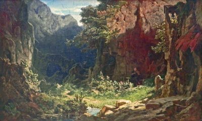 Pustelnik autorstwa Carl Spitzweg