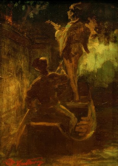 Serenada z łodzi autorstwa Carl Spitzweg