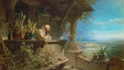 Pali się. Około 1860/62 autorstwa Carl Spitzweg