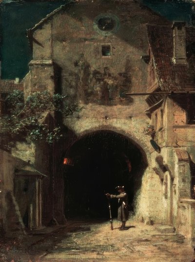 Ziewający strażnik autorstwa Carl Spitzweg