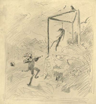Galgenmusik, połowa końca XIX w., ok. 1924. autorstwa Carl Spitzweg
