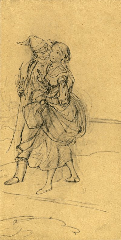 Niebezpieczne pytanie, połowa końca XIX wieku, ok. 1924. autorstwa Carl Spitzweg