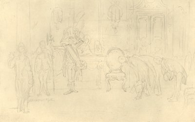 W przedsionku Jego Wysokości, połowa końca XIX w., ok. 1924. autorstwa Carl Spitzweg