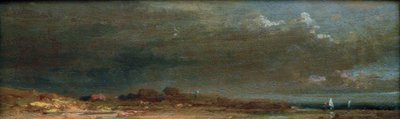 Krajobraz nad jeziorem - Krajobraz Chiemsee autorstwa Carl Spitzweg