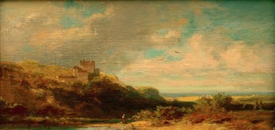 Krajobraz z doliną rzeki i zamkiem autorstwa Carl Spitzweg