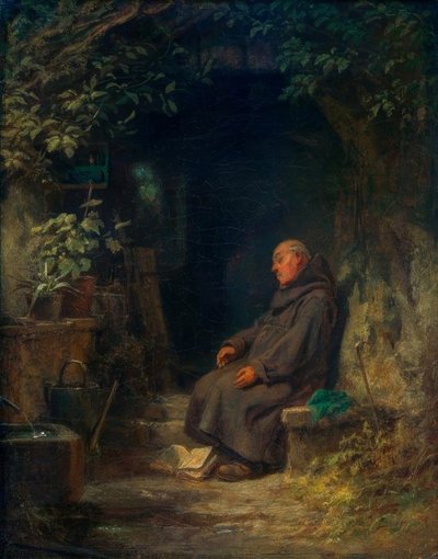 Śpiący stary pustelnik autorstwa Carl Spitzweg