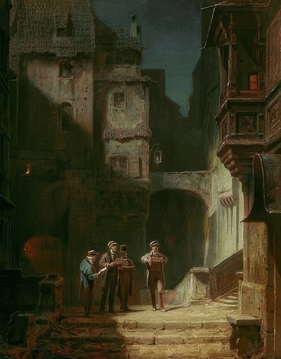 serenada autorstwa Carl Spitzweg