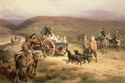 Strzelanie do cietrzew na posiadłości Glentanar w Aberdeenshire, 1889 autorstwa Carl Suhrlandt