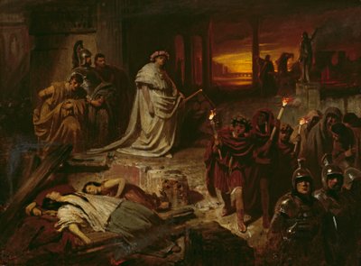 Nero na ruinach Rzymu autorstwa Carl Theodor von Piloty