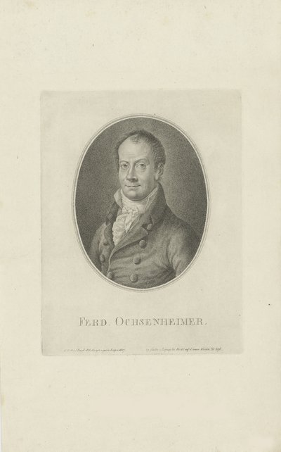 Portret Ferdynanda Ochsenheimera 1767-1822, 1807. autorstwa Carl Traugott Riedel