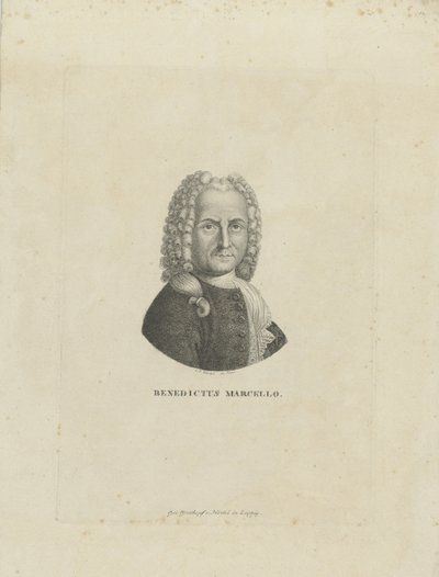 Portret kompozytora Benedetto Marcello 1686-1739, ok. 1930 r. 1795. autorstwa Carl Traugott Riedel