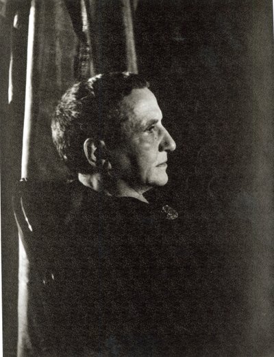 Gertruda Stein (1874-1946) 4 listopada 1934 (odbitka żelatynowo-srebrowa) autorstwa Carl Van Vechten