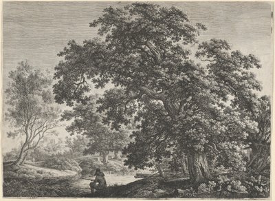 Olbrzymi Dąb z Siedzącym Rybakiem autorstwa Carl Wilhelm Kolbe
