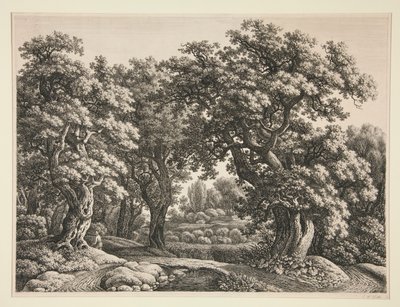 Krajobraz leśny autorstwa Carl Wilhelm Kolbe the elder