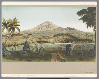 Widok Mount Subbing w Javie autorstwa Carl Wilhelm Mieling (possibly)