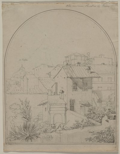 Widok z mojego okna w Rzymie recto Żołnierz w pejzażu verso , ok. 1900 r. 1817. autorstwa Carl Wilhelm Tischbein