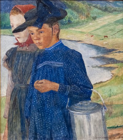 Dwie dziewczyny na drodze autorstwa Carl Wilhelm Wilhelmson
