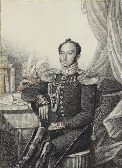 Portret Aleksandra Iwanowicza Germana, 1822 r. autorstwa Carl von Hampeln