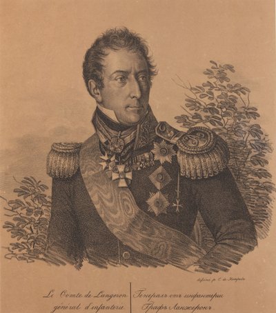 Portret hrabiego Alexandre Andrault de Langeron 1763-1831, 1820. autorstwa Carl von Hampeln