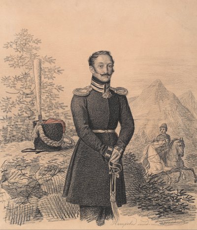 Portret Fiodora Aleksandrowicza Bekowicza-Czerkaskiego 1791-1833, 1822. autorstwa Carl von Hampeln