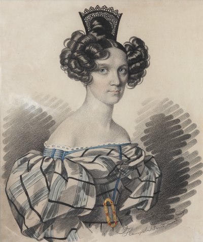 Portret Olgi Nikołajewnej Tałyzyny, z domu Zubowa 1803-1882, początek lat 30. XIX wieku. autorstwa Carl von Hampeln