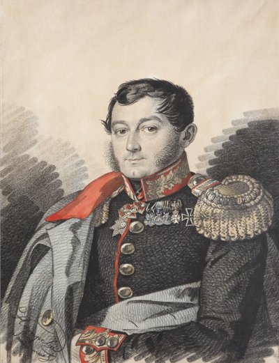 Portret Piotra Nikołajewicza Jermolowa 1787-1844, lata 20. XIX wieku. autorstwa Carl von Hampeln