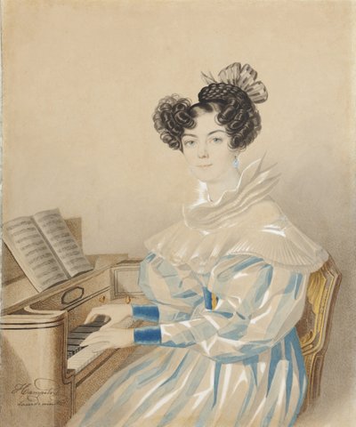 Portret Tatiany Pietrownej Lwowej 1789-1848, z domu Połtorackiej, lata 20. XIX wieku. autorstwa Carl von Hampeln
