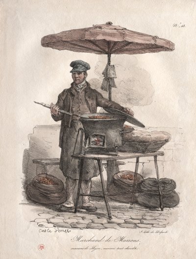 Handlarz kasztanów. autorstwa Carle Vernet