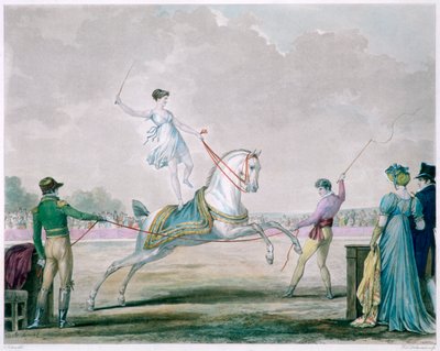 Ćwiczenia konia cyrkowego, c1818-1836 autorstwa Carle Vernet