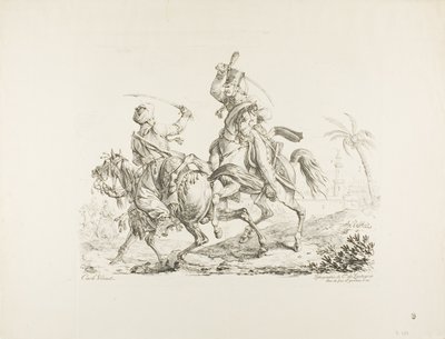 Hussard zabija Mameluka szablą autorstwa Carle Vernet