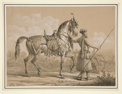 Mameluka i konia arabskiego autorstwa Carle Vernet