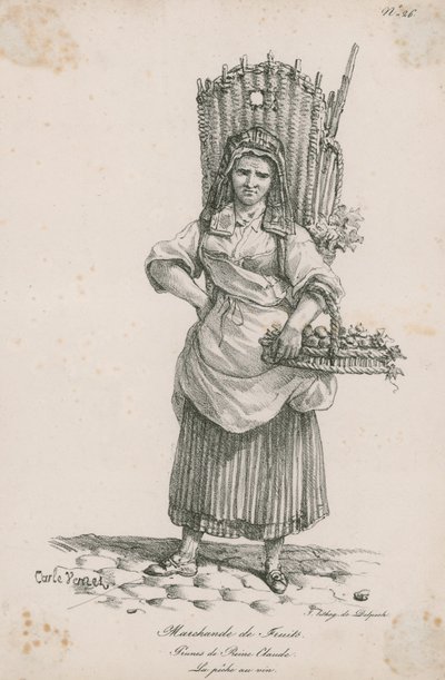 Sprzedawca owoców autorstwa Carle Vernet